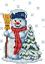 Схема для вышивания Детка - снеговик • Hobby stitch